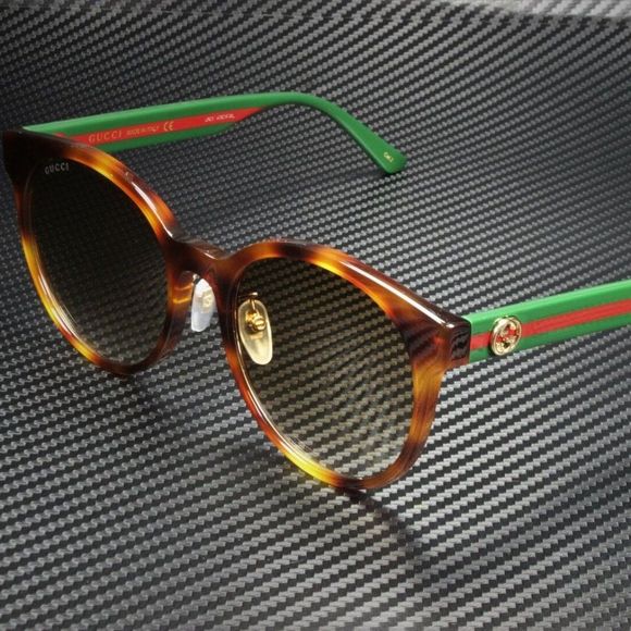 Gucci Round Havana 55mm Sunglasses